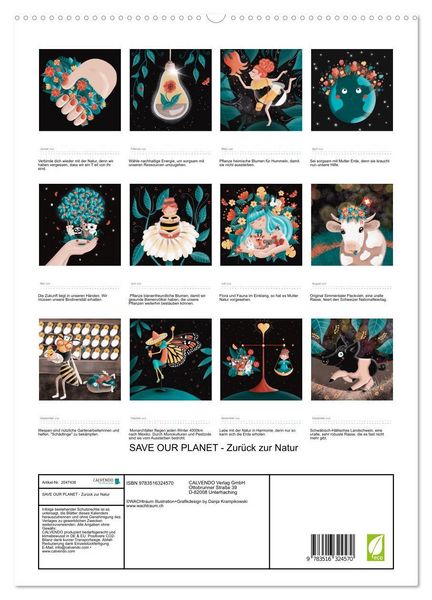 Produktbild: SAVE OUR PLANET - Zur&uuml;ck zur Natur (hochwertiger Premium Wandkalender 2026 DIN A2 hoch), Kunstdruck in Hochglanz