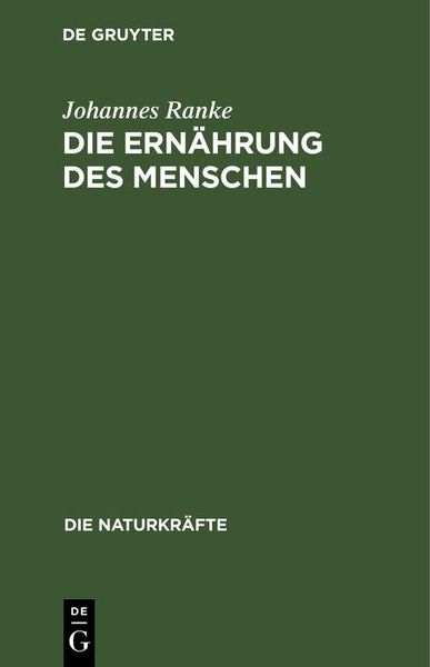 Produktbild: Die Ern&auml;hrung des Menschen