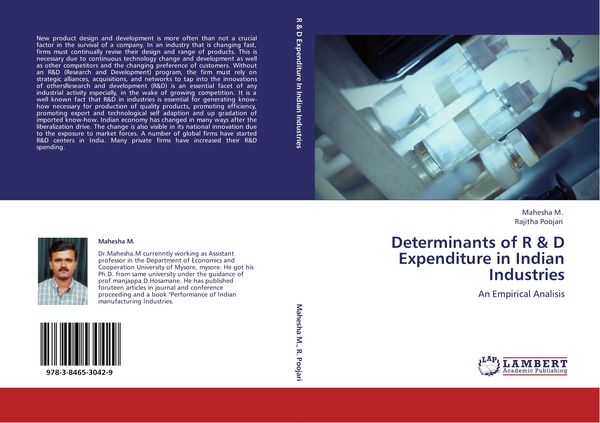 Produktbild: Determinants of R & D Expenditure in Indian Industries