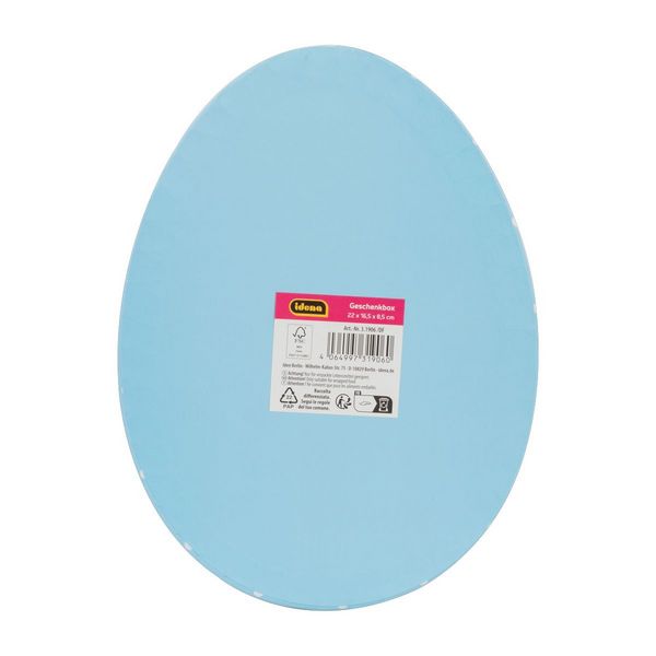 Produktbild: Idena Geschenkbox Ostern oval Hase wei&szlig; 16,5x22x8,5cm