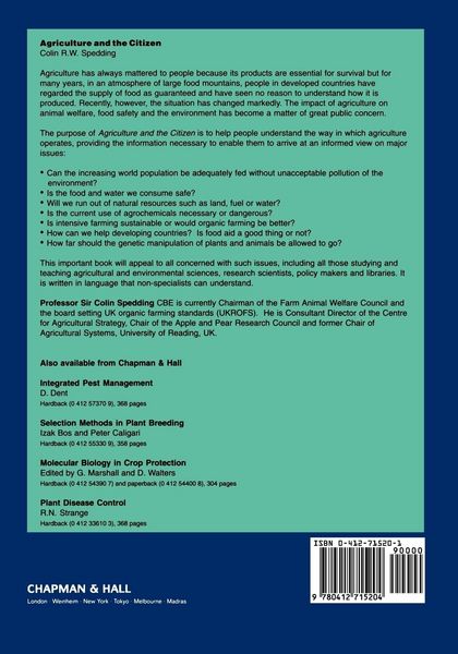Produktbild: Agriculture and the Citizen