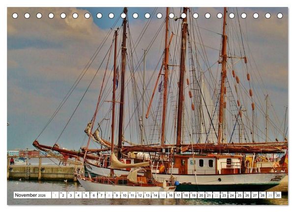 Produktbild: Die Ostsee - von Schleswig nach Gl&uuml;cksburg (Tischkalender 2026 DIN A5 quer), CALVENDO Monatskalender