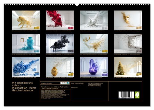 Produktbild: Wir schenken uns nichts zu Weihnachten - Kunst Geschenkkalender (hochwertiger Premium Wandkalender 2026 DIN A2 quer), Kunstdruck in Hochglanz