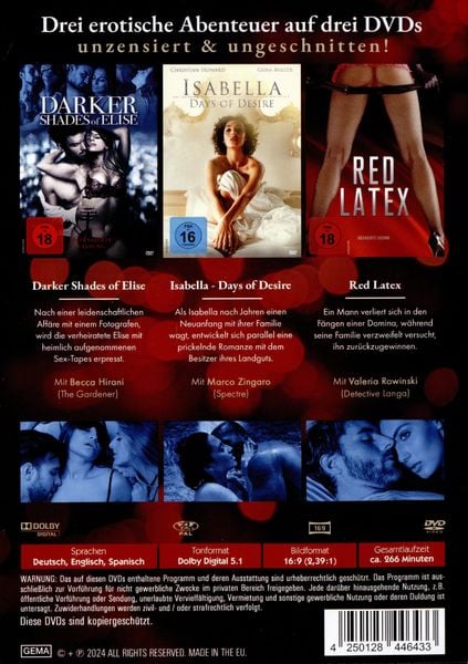 Produktbild: 3 Shades of Love - Dunkle Leidenschaft [3 DVDs]