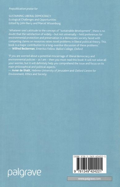 Produktbild: Sustaining Liberal Democracy