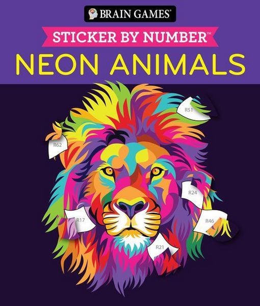 Produktbild: Brain Games - Sticker by Number: Neon Animals (28 Images to Sticker)