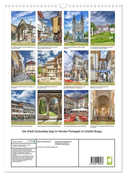 Produktbild: Die Stadt Guimar&atilde;es liegt im Norden Portugals im Distrikt Braga. (Wandkalender 2027 DIN A3 hoch), CALVENDO Monatskalender