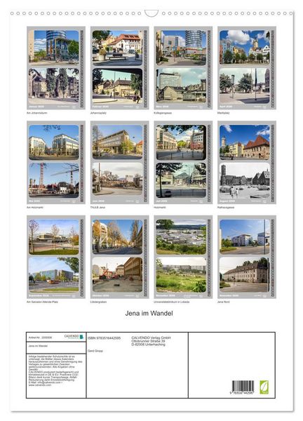 Produktbild: Jena im Wandel (Wandkalender 2026 DIN A2 hoch), CALVENDO Monatskalender