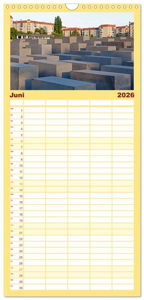 Produktbild: Familienplaner 2026 - Berlin - Metropole an der Spree mit 5 Spalten (Wandkalender, 21 x 45 cm) CALVENDO