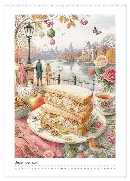 Produktbild: GEMALTE GAUMENFREUDEN - Sandwiches (Wandkalender 2027 DIN A2 hoch), CALVENDO Monatskalender
