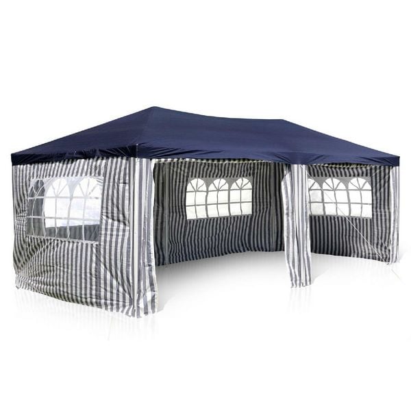 Pavillon Partyzelt Raucherzelt BLAU 3x6m