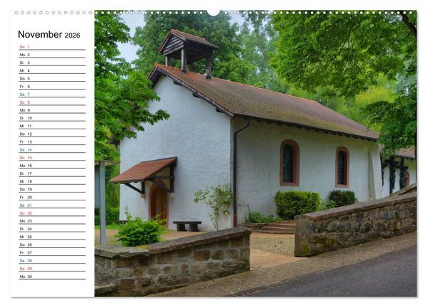 Produktbild: Sa(ar)krale Baukunst - Kapellen im Saarland (hochwertiger Premium Wandkalender 2026 DIN A2 quer), Kunstdruck in Hochglanz