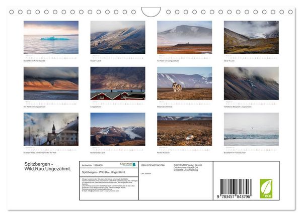 Produktbild: Spitzbergen - Wild.Rau.Ungez&auml;hmt. (Wandkalender 2026 DIN A4 quer), CALVENDO Monatskalender