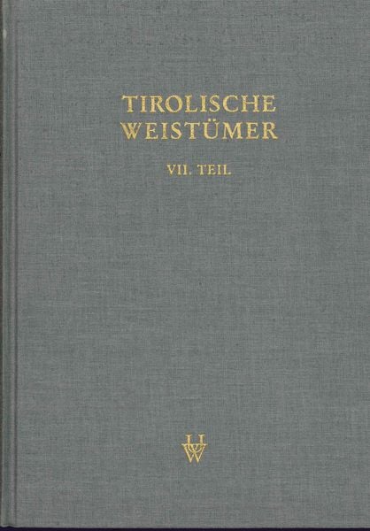 Produktbild: Tirolische Weist&uuml;mer, VII. Teil: Oberinntal