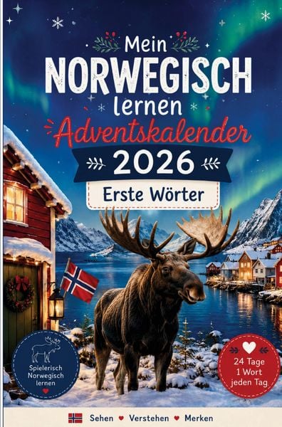 Mein Norwegisch lernen Adventskalender 2026 - Erste Wörter