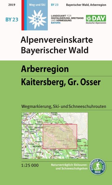 Produktbild: Alpenvereinskarte Bayerischer Wald, Arberregion, Kaitersberg, Osser 1:25 000