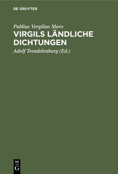 Produktbild: Virgils l&auml;ndliche Dichtungen