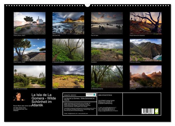 Produktbild: La Isla de La Gomera - Wilde Sch&ouml;nheit im Atlantik (Wandkalender 2026 DIN A2 quer), CALVENDO Monatskalender