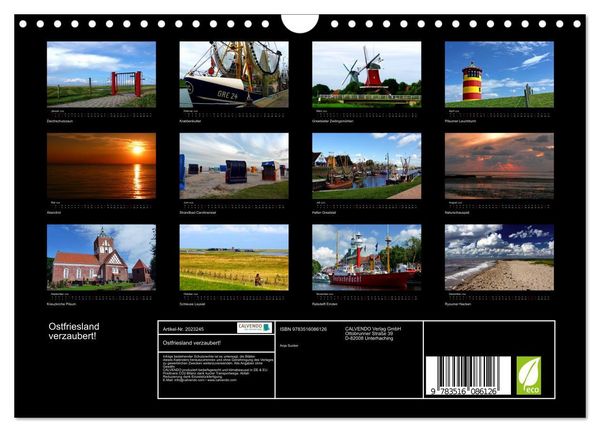 Produktbild: Ostfriesland verzaubert! (Wandkalender 2026 DIN A4 quer), CALVENDO Monatskalender