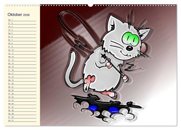 Produktbild: Alles f&uuml;r die Katz! Lustiger Katzen-Planer (hochwertiger Premium Wandkalender 2026 DIN A2 quer), Kunstdruck in Hochglanz