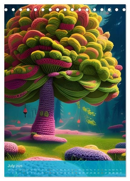 Produktbild: Nature's Stitches (Desk Calendar 2026 DIN A5 portrait), CALVENDO 12 Month DeskCalendar
