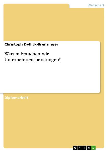 Produktbild: Warum brauchen wir Unternehmensberatungen?