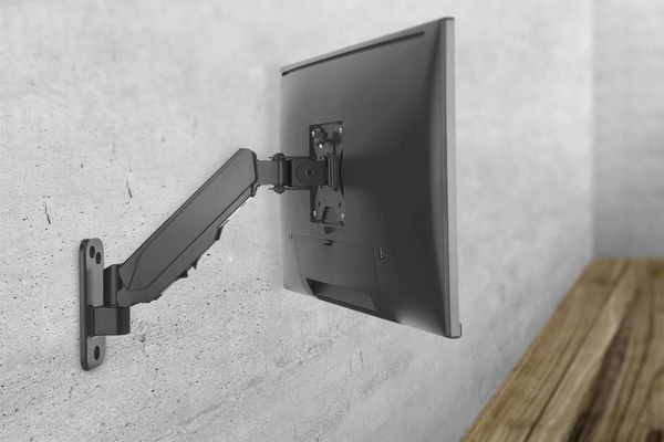 Produktbild: Digitus Monitor-Wandhalterung DA-90396 1 Display(s) 33,0 cm (13") - 81,3 cm (32") Schwarz, Schwarz (matt) Drehbar, H&ouml;henverstellbar, Neigbar