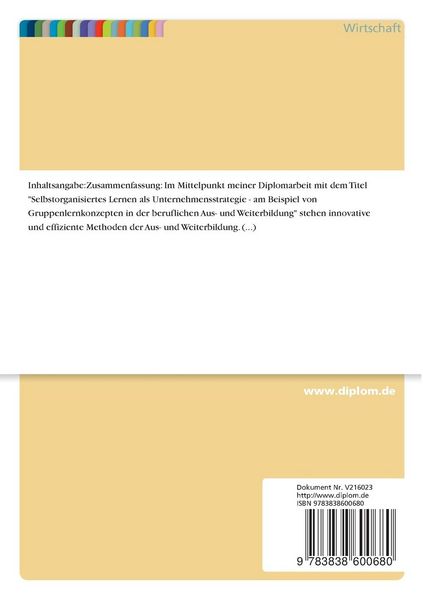 Produktbild: Selbstorganisiertes Lernen als Unternehmensstrategie