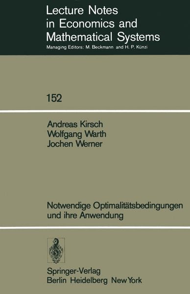 Produktbild: Notwendige Optimalit&auml;tsbedingungen und ihre Anwendung