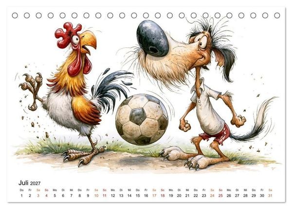 Produktbild: Tieralarm - Fell, Fun & Firlefanz (Tischkalender 2027 DIN A5 quer), CALVENDO Monatskalender