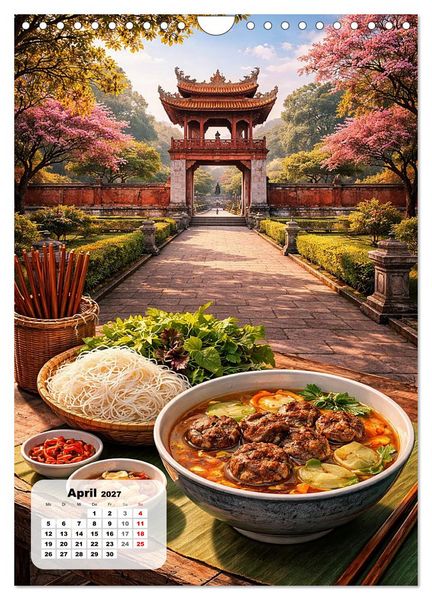 Produktbild: Vietnam - Eine Schlemmerreise durchs Land des aufsteigenden Drachen (Wandkalender 2027 DIN A4 hoch), CALVENDO Monatskalender