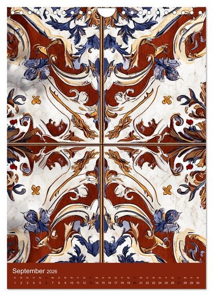 Produktbild: Portugiesischer Fliesen - Azulejos f&uuml;r Fliesenleger, Kunst- und Portugal-Liebhaber (Wandkalender 2026 DIN A4 hoch), CALVENDO Monatskalender