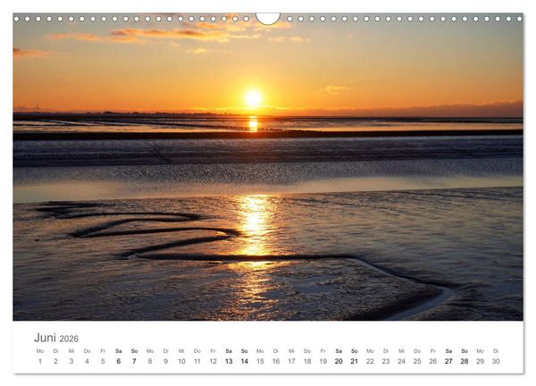 Produktbild: Nordfriesland - wundersch&ouml;ne Westk&uuml;ste (Wandkalender 2026 DIN A3 quer), CALVENDO Monatskalender