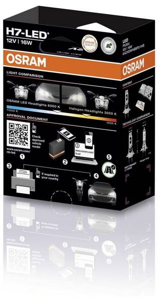 Produktbild: OSRAM 64210DWNBSP-1HB LED Leuchtmittel NIGHT BREAKER&reg; LED SPEED H7 16W 12V