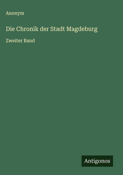 Produktbild: Die Chronik der Stadt Magdeburg