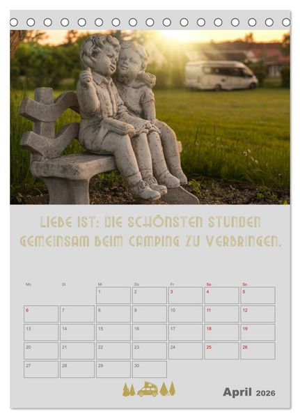 Produktbild: Camping - Hotel kann jeder! (Tischkalender 2026 DIN A5 hoch), CALVENDO Monatskalender