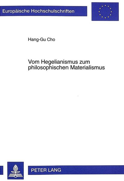 Produktbild: Vom Hegelianismus zum philosophischen Materialismus