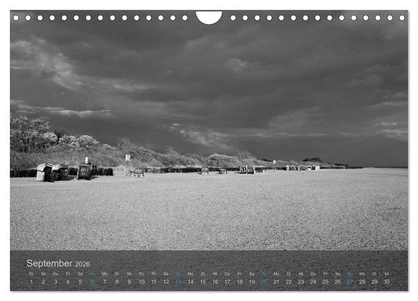 Produktbild: Seest&uuml;cke. Schwarzwei&szlig;e Nordseeimpressionen 2026 (Wandkalender 2026 DIN A4 quer), CALVENDO Monatskalender