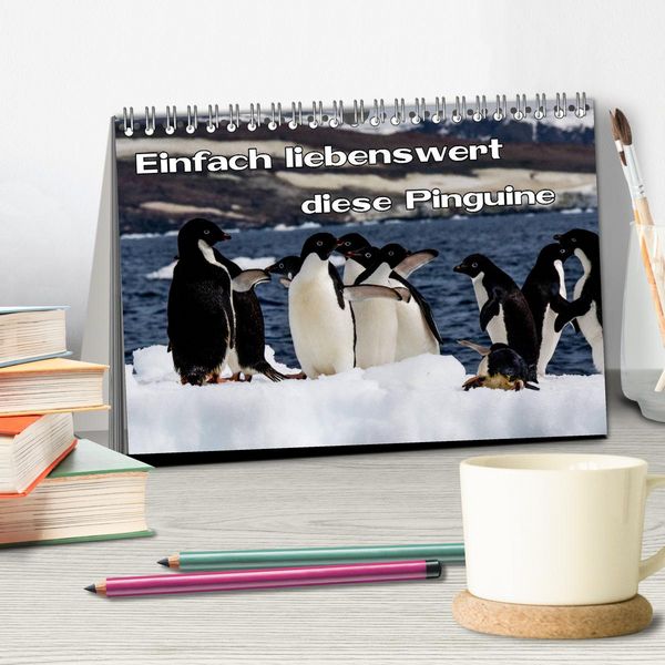 Produktbild: Einfach liebenswert diese Pinguine (Tischkalender 2026 DIN A5 quer), CALVENDO Monatskalender