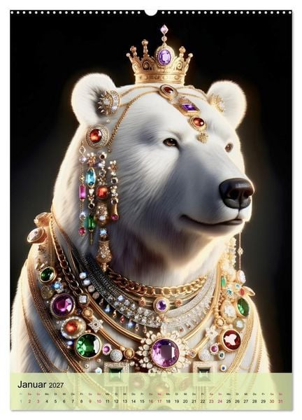 Produktbild: Krafttierportr&auml;ts (hochwertiger Premium Wandkalender 2027 DIN A2 hoch), Kunstdruck in Hochglanz