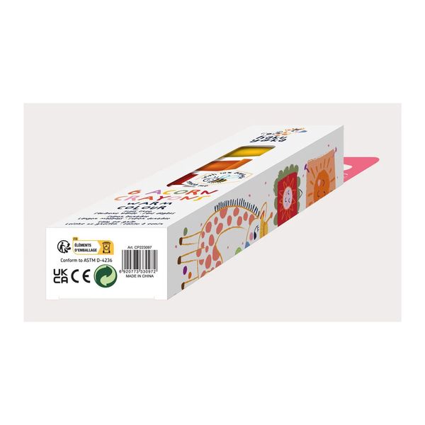 Produktbild: HAKUYOKA - Wachsmalkreide Eichel gelb-rot