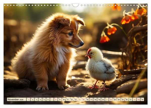 Produktbild: Viele Tiere auf dem Bauernhof (Wandkalender 2026 DIN A3 quer), CALVENDO Monatskalender