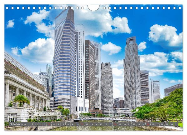 Produktbild: Singapore - Discover Central Area (Wall Calendar 2026 DIN A4 landscape), CALVENDO 12 Month Wall Calendar