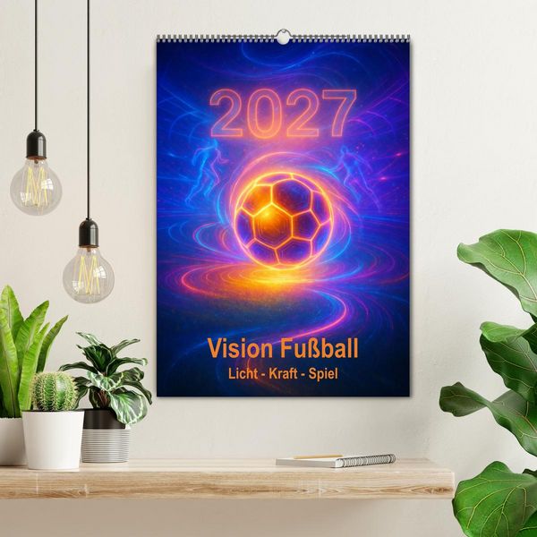Produktbild: Vision Fu&szlig;ball Licht - Kraft - Spiel (Wandkalender 2027 DIN A2 hoch), CALVENDO Monatskalender