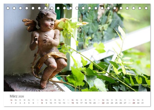 Produktbild: Engel in Haus und Garten (Tischkalender 2026 DIN A5 quer), CALVENDO Monatskalender