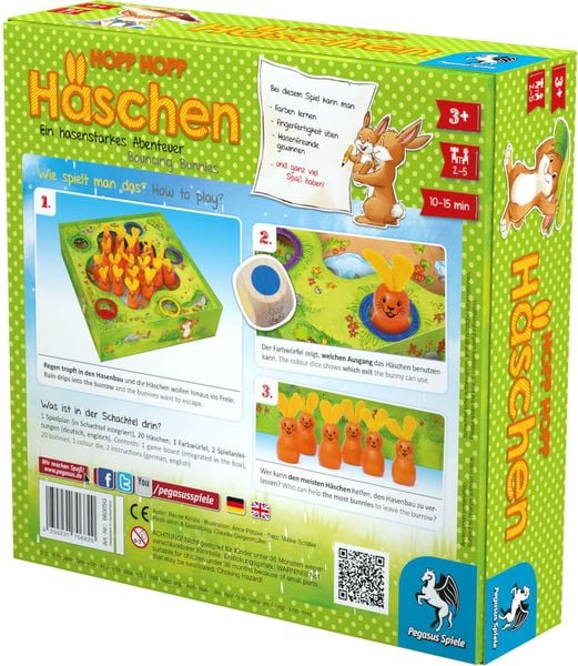 Produktbild: Pegasus - Hopp Hopp Häschen, Kinderspiel, Lernspiel