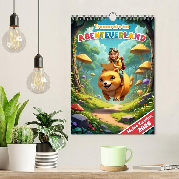 Produktbild: Traumreise ins Abenteuerland - Planer f&uuml;r Kinder (Wandkalender 2026 DIN A4 hoch), CALVENDO Monatskalender