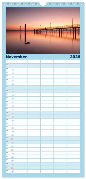 Produktbild: Familienplaner 2026 - Bodensee-Stimmungen mit 5 Spalten (Wandkalender, 21 x 45 cm) CALVENDO