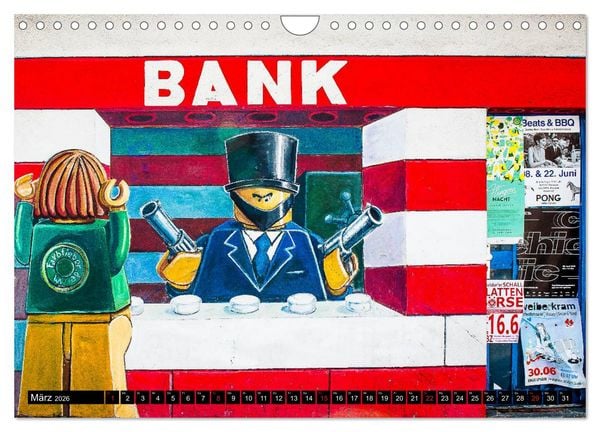 Produktbild: Street art D&uuml;sseldorf Michael Jaster (Wandkalender 2026 DIN A4 quer), CALVENDO Monatskalender