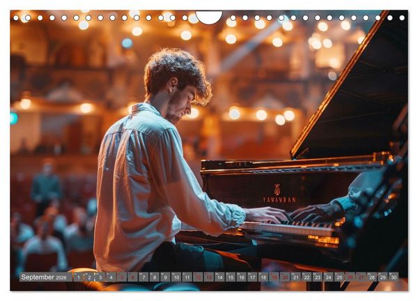 Produktbild: Tr&auml;ume aus Piano, Klavier und Fl&uuml;gel (Wandkalender 2026 DIN A4 quer), CALVENDO Monatskalender